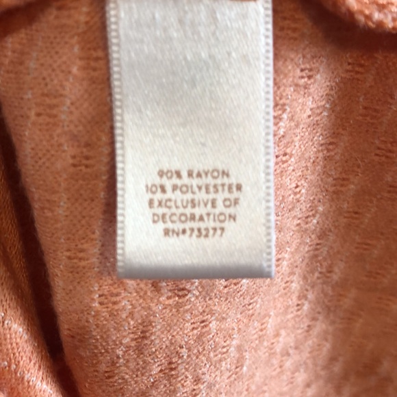 Lauren Conrad xxl peach crop top EUC - Picture 4 of 5